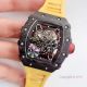 KV Factory New Replica Richard Mille RM035-02 Carbon Watch With Yellow Rubber Strap (2)_th.jpg